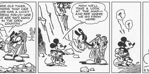 ambiguous_gender anthro boots cactus clothed clothing cowboy_boots dialogue duo exclamation_point feral fingers footwear gloves group gun handwear male open_mouth plant quadruped question_mark ranged_weapon shoes text tongue weapon floyd_gottfredson hardie_gramatky disney public_domain mickey_mouse equid equine horse mammal mouse murid murine rodent 1930 20th_century absurd_res ancient_art black_and_white comic dated english_text hi_res monochrome signature