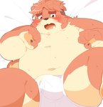 anthro belly big_belly blush bulge clothing kemono lying male navel overweight overweight_anthro overweight_male solo underwear 0119_muu lifewonders tokyo_afterschool_summoners ryouta_yakushimaru canid canine canis domestic_dog mammal 2021