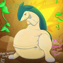 ambiguous_gender anthro big_diaper blue_body blue_fur cave clean_diaper clothed clothing color_coded_text cracked_ground cracked_wall cracks crossed_arms dialogue diaper diaper_under_clothing diaper_under_onesie frown fur heart_symbol huge_diaper leaf multicolored_body multicolored_fur onesie plant pokemon_onesie rock snapsuit solo tan_body tan_fur text three-quarter_view tilde_after_text two_tone_body two_tone_fur vines wearing_diaper burritokitten nintendo pokemon pokemon_mystery_dungeon spike_chunsoft kallos_(fang29) cyndaquil generation_2_pokemon pokemon_(species) typhlosion 1:1 2026 absurd_res artist_name english_text full-length_portrait hi_res portrait signature