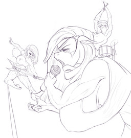 anthro big_breasts breasts clothed clothing drum drum_set electric_guitar electronics female genitals group guitar huge_breasts makeup microphone muscular musical_instrument nipples nude percussion_instrument plucked_string_instrument string_instrument vulva maarthul dean_ml friendship_is_magic hasbro my_little_pony limestone_pie_(mlp) marble_pie_(mlp) pinkamena_(mlp) pinkie_pie_(mlp) earth_pony equid equine horse mammal pony greyscale hi_res monochrome sibling_(lore) sister_(lore) sisters_(lore)