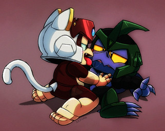 3_fingers 3_toes after_kiss anal anal_penetration anthro anthro_on_anthro anthro_penetrated anthro_penetrating armor balls beak black_body blue_eyes blue_sclera blush bodily_fluids brown_body butt claws countershade_face countershade_torso countershading duo eye_contact fangs feet fingers foreskin from_front_position genitals green_eyes half-closed_eyes hand_on_chest headgear headgear_only helmet helmet_only kneeling looking_at_another lying machine male male/male male_penetrated male_penetrating male_penetrating_male missionary_position narrowed_eyes ninja on_back penetration penis purple_beak red_eyes red_nose saliva saliva_string samurai sex slightly_chubby smile spread_legs spreading tan_body teeth toes tongue tongue_out warrior wings x-ray_view yellow_eyes yellow_sclera conditional_dnp kazoko_(artist) samurai_pizza_cats bad_bird speedy_cerviche avian bird corvid corvus_(genus) crow domestic_cat felid feline felis mammal oscine passerine robot robot_anthro alternate_version_at_source
