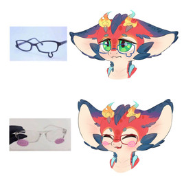 anthro blush eyewear fangs glasses green_eyes happy male open_mouth sad simple_background solo teeth tongue white_background young young_anthro young_male halvitty league_of_legends mythology riot_games tencent smolder_(lol) dragon imperial_dragon_(lol) mythological_creature mythological_scalie scalie 2026 headshot_portrait hi_res portrait
