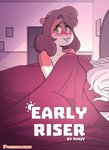 anthro bed bed_sheet bedding blush brown_hair comic cover cover_art cover_page cricetid female furniture hair hamster hi_res lips mammal nimzy noms_(nimzy) rodent tobi_(nimzy) white_hair