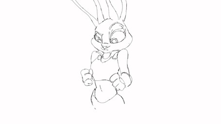 anthro armor big_breasts breast_expansion breast_grab breastplate breasts bulging_breasts bursting_breasts bursting_out_of_clothing clothing expansion female hand_on_breast holding_breast huge_breasts nipple_outline nipples police police_uniform short_stack solo surprised torn_clothing uniform patrick_weste_(artist) disney zootopia judy_hopps lagomorph leporid mammal rabbit 16:9 2d_animation animated frame_by_frame short_playtime widescreen