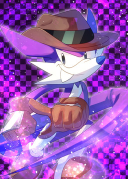 5_fingers abstract_background anthro big_teeth black_background black_eyes blue_nose boots brown_boots brown_clothing brown_footwear brown_gloves brown_handwear brown_hat brown_headwear checkered checkered_background cheek_tuft closed_smile clothing countershading facial_tuft fangs fingers fist footwear fur gesture glistening glistening_eyes gloves glowing glowing_body hand_gesture handwear hat headgear headwear long_ears long_tail looking_at_viewer male mouth_closed multicolored_body multicolored_boots multicolored_clothing multicolored_footwear multicolored_fur pattern_background pointing pose purple_background purple_body purple_ears purple_fur shoes simple_background smile smiling_at_viewer smirk smirking_at_viewer smug smug_grin solo tail teeth thin_calves thin_legs thin_thighs tuft two_tone_body two_tone_boots two_tone_clothing two_tone_footwear two_tone_fur white_body white_boots white_clothing white_countershading white_footwear white_fur plus2sf classic_sonic_(universe) sega sonic_the_hedgehog_(series) fang_the_hunter dipodid jerboa mammal rodent hi_res