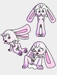 all_fours anthro bodily_fluids buckteeth cum cum_in_vagina cum_inside female fur genital_fluids hair leaking_cum looking_back nipples nude open_mouth pawpads pink_eyes pussy scut_tail short_tail solo spread_legs spreading standing tail teeth toddler white_body white_fur white_hair young young_anthro young_female catstyle21 eliza_(catstyle21) lagomorph leporid mammal rabbit 3:4 hi_res