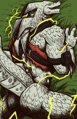 4_claws anthro arm_pouch armband armwear athletic athletic_male bed bedroom bedroom_eyes belt belt_pouch big_butt biped bottomless bottomless_anthro bottomless_male butt claws clothed clothing electricity empty_eyes fur furniture glowing glowing_eyes green_body green_scales grin grinning_at_viewer handwear inviting inviting_viewer laid_down leather leather_strap leg_pouch legband legwear looking_at_viewer looking_back looking_back_at_viewer lustful_gaze lying male markings mostly_nude mostly_nude_anthro mostly_nude_male multicolored_body multicolored_fur muscular muscular_anthro muscular_male narrowed_eyes naughty_face on_bed on_front open_mouth open_smile pose raised_tail red_clothing red_legwear scales scaly_tail seducing_viewer seductive sharp_teeth smile smiling_at_viewer solo spiked_tail spikes spikes_(anatomy) spots spotted_body spotted_scales spread_legs spreading straps tail teasing teeth thick_thighs thigh_pouch topwear torn_clothing torn_topwear yellow_aura yellow_electricity yellow_eyes jwbash epic_games fortnite mythology hybrid_(fortnite) dragon lizard mythological_creature mythological_scalie reptile scalie wingless_dragon 2025 absurd_res digital_media_(artwork) hatching_(art) hi_res pinup portrait shaded three-quarter_portrait