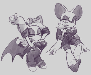 anthro arms_at_sides bat_wings big_ears boots breasts clothed clothed_anthro clothed_female clothing eyelashes female female_anthro fingers footwear front_view fur glistening glistening_eyelids gloves hands_above_head handwear high_heeled_boots high_heels knee_boots knee_highs legwear lips membrane_(anatomy) membranous_wings multiple_poses one_eye_closed pose shoes simple_background small_waist smile solo stretching wings dkajart sega sonic_the_hedgehog_(series) rouge_the_bat bat mammal 2025 digital_drawing_(artwork) digital_media_(artwork) hi_res monochrome sketch