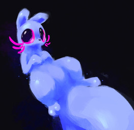 2_toes ambiguous_gender big_eyes big_tail blue_body blue_skin external_gills featureless_crotch feet feral gills hand_on_chest lying monotone_body null pink_eyes simple_background solo tail thick_tail toes efi rain_world videocult rivulet_(rain_world) slugcat 2025 digital_media_(artwork) digital_painting_(artwork) painting_(artwork) shaded
