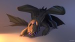 ambiguous_gender black_body black_scales claws feral membrane_(anatomy) membranous_wings paws scales simple_background solo tail wings sinalanf dreamworks european_mythology how_to_train_your_dragon mythology dragon fury_(httyd) mythological_creature mythological_scalie night_fury scalie western_dragon 2021 digital_media_(artwork)