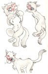 emo_haircut fangs feral feral_with_hair fluffy fluffy_chest hair looking_at_viewer looking_back looking_back_at_viewer looking_up lying male multi_nipple nipples on_back pawpads solo standing teeth whiskers teochronico warriors_(book_series) ashfur_(thunderclan) domestic_cat felid feline felis mammal 2023 hi_res traditional_media_(artwork)