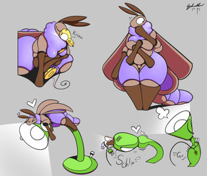 anthro brown_body eyes_closed female green_body grey_background heart_symbol inanimate_pred kissing lamp light_bulb lying lying_on_another neck_bulge on_front shlip simple_background size_difference standing swallowing thick_thighs vore yellow_body sofmallow animate_inanimate arthropod insect lepidopteran moth 2025 absurd_res digital_drawing_(artwork) digital_media_(artwork) hi_res sequence signature