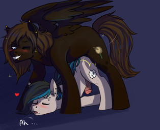 anal anal_penetration animal_genitalia animal_penis ass_up black_body black_feathers black_fur black_wings blue_highlights brown_mane brown_tail cutie_mark duo equine_genitalia equine_penis eyes_closed feathered_wings feathers feral feral_on_feral feral_penetrated feral_penetrating feral_penetrating_feral flared_penis from_behind_position fur genitals heart_symbol highlights_(coloring) male male/male male_on_bottom male_on_top male_penetrated male_penetrating male_penetrating_male mane moan motion_lines mounting on_bottom on_top one_eye_closed open_mouth penetration penile penile_penetration penis penis_in_ass sex simple_background smile tail white_body white_fur wings ponsex hasbro my_little_pony mythology fan_character equid equine horse mammal mythological_creature mythological_equine pegasus pony 2015