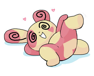 ambiguous_gender anthro bent_legs biped butt butt_heart featureless_crotch featureless_feet featureless_hands feet heart_(marking) heart_symbol lying markings monobutt on_back on_ground on_side plantigrade presenting raised_leg simple_background smile smiling_at_viewer solo spiral spiral_eyes spread_legs spreading white_background 4chan_anon anonymous_artist nintendo pokemon generation_3_pokemon lagomorph mammal pokemon_(species) spinda shaded