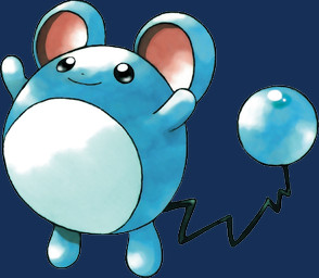 ambiguous_gender anthro belly blue_body front_view mouth_closed red_inner_ear round_body round_ears simple_background smile solo tail transparent_background white_belly ken_sugimori nintendo pokemon generation_2_pokemon marill pokemon_(species) alpha_channel full-length_portrait official_art portrait