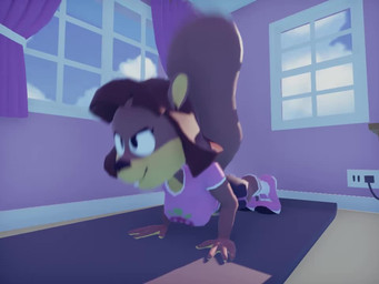 anthro bedroom bottomwear clothing dolphin_shorts exercise female footwear midriff push-up shoes shorts sneakers solo pakobutt golly_(pakobutt) mammal rodent sciurid 3d_(artwork) 3d_animation 4:3 animated digital_media_(artwork) no_sound short_playtime video