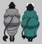 anthro big_breasts big_butt breasts butt clothing duo female footwear high_heels horn huge_breasts huge_butt panty_lines shoes thick_thighs wide_hips jwinkz summer_(jwinkz) vivienne_(jwinkz) bovid bovine cattle mammal hi_res daughter_(lore) mother_(lore) mother_and_child_(lore) mother_and_daughter_(lore) parent_(lore) parent_and_child_(lore) parent_and_daughter_(lore)