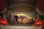 anthro blue_eyes bound brown_body brown_fur bulge car car_trunk duct_tape duct_tape_gag facial_hair forced fur gag goatee inside_car inside_vehicle kidnapping male nipples solo struggling tan_body tan_fur tape tape_gag trunk vehicle wolf04_(artist) ollie_the_otter mammal mustelid otter