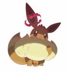 2019 3_toes absurd_res ambiguous_gender brown_body brown_fur canid dipstick_tail feet feral fluffy_mane fur generation_8_pokemon gigantamax_eevee gigantamax_pokemon head_tuft hi_res long_tail mammal mane markings multicolored_tail nintendo official_art pokemon pokemon_(species) purple_eyes shaded simple_background smile solo standing tail tail_markings tan_body tan_fur tan_mane thick_tail toes tuft unknown_artist white_background white_tail_tip