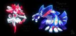 ambiguous_gender anthro duo fusion pokemon_fusion syntheticimagination fakemon nintendo pokemon eeveelution generation_3_pokemon generation_6_pokemon humanoid kirlia legendary_pokemon mega_evolution mega_swampert pokemon_(species) primal_kyogre primal_reversion sylveon