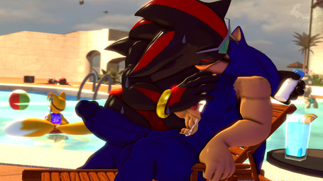 anthro ball balls beach_ball beach_chair beverage big_balls big_butt big_muscles big_pecs big_penis bottle butt chair clothing container erection eyes_closed eyewear furniture genitals glans goggles group huge_butt inflatable kiss_on_lips kissing lying male muscular muscular_male nude nude_male on_chair on_front pecs penis pool pool_float poolside ring_(jewelry) sitting sitting_on_chair speedo sunbathing sunscreen swimming_goggles swimwear thick_thighs vein veiny_penis water waterdrops wet wet_body angelic_endowment sega sonic_the_hedgehog_(series) sonic_unleashed chip_(sonic) miles_prower shadow_the_hedgehog silver_the_hedgehog sonic_the_hedgehog canid canine eulipotyphlan fox gaia hedgehog mammal 16:9 3d_(artwork) digital_media_(artwork) hi_res story story_in_description widescreen