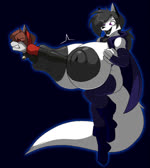 5_fingers absorption_vore ambiguous_anthro ambiguous_gender ambiguous_prey anthro anthro_pred areola armwear athletic athletic_anthro athletic_female bell bell_collar bent_arm bent_leg big_areola big_breasts big_nipples big_tail black_areola black_clothing black_collar black_ears black_gloves black_hair black_handwear black_nipples black_nose black_tongue black_tuft blue_background blue_boots blue_clothing blue_footwear blue_glow boots breast_expansion breast_vore breasts brown_hair cape chest_tuft clenched_teeth cloak clothing collar death digestion digestion_noises dominant dominant_female duo elbow_gloves evil_grin expansion eyebrow_through_hair eyebrows eyes_closed facial_markings female female/ambiguous female_anthro female_pred fingerless_gloves fingers floating fluffy fluffy_tail footwear forced freckles fur glistening glistening_hair gloves glowing growth hair handwear head_markings huge_areola huge_breasts huge_nipples hyper hyper_breasts instant_digestion legwear long_hair long_tail looking_at_another looking_down male male/female markings monotone_hair mostly_nude mostly_nude_anthro mostly_nude_female nipple_fetish nipple_penetration nipple_play nipple_pull nipple_vore nipples open_mouth open_smile orange_body orange_fur partially_inside penetration ponytail purple_cape purple_cloak purple_clothing purple_eyes purple_gloves purple_handwear purple_legwear purple_thigh_highs same_size_vore shoes simple_background smile sound_effects struggling struggling_prey supervillain tail teeth thigh_highs tongue tongue_showing translucent translucent_hair triangle_nose tuft vore white_body white_fur white_inner_ear sound_warning spazman shadowstar2017 vera_wright canid canine fox mammal marble_fox red_fox true_fox 2020 aliasing animated binary_drawing colored digital_drawing_(artwork) digital_media_(artwork) shaded short_playtime sound sound_edit webm