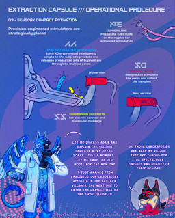 abs anthro ball_tuft balls beak big_balls big_penis blue_background blue_balls blue_body blue_eyes blue_feathers blue_fur body_hair capsule captured casual_exposure chest_hair claws clothed clothing coat dialogue dildo dildo_sitting disproportionate_genitalia duo ears_up ectomorph electrostimulation euphorilube extraction extractor feather_hair feather_tuft feathered_wings feathers finger_claws fur genitals gryphonpower hair humanoid_genitalia humanoid_penis infusion lab_coat laboratory laboratory_equipment laboratory_glassware machine machine_sex male milking_machine mohawk multicolored_body muscular muscular_male navel nipple_suction nipples open_mouth paws peak pecs penetration penis pseudo_hair pubes pubic_feathers pubic_fuzz restrained restrained_arms restrained_feet restrained_legs restrained_tail restraint_device restraints saggy_balls science_fiction scientific_experiment scientific_instrument sex_toy simple_background size_difference smile solo somatotype standing suction_cup suction_cup_dildo suction_device tail tail_feathers text topwear tube tuft vein veiny_arms veiny_penis wings hotsatyr mythology greif_(hotsatyr) quincy_(hotsatyr) avian gryphon mesomorph mythological_avian mythological_creature english_text