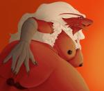 2019 anthro anus avian big_breasts black_nipples blaziken blue_eyes breasts eyelashes feathers female generation_3_pokemon genitals hamili looking_at_viewer nails nintendo nipples non-mammal_breasts nude pokemon pokemon_(species) pokemorph pose presenting pussy red_body red_skin simple_background smile solo spreading thick_thighs