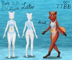 anthro blue_eyes breasts brown_body brown_fur clothing designer_clothes dress female front_view fur hair hair_bun jewelry mannequin maroon_fur orange_hair pendant pose rear_view side_boob solo tan_body tan_fur text three-quarter_view scoutthecat02 nintendo pokemon sunset_(scoutthecat02) generation_1_pokemon pokemon_(species) vulpix english_text hi_res