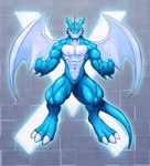 3_fingers 3_toes abs anthro barazoku belly belly_markings biceps big_biceps big_deltoids big_muscles big_pecs biped black_outline blue_arms blue_body blue_face blue_fingers blue_hands blue_head blue_legs blue_neck blue_scales chest_markings chin_horn claws countershade_belly countershade_body countershade_face countershade_neck countershade_scales countershade_torso countershading dark_markings deltoids digital_background digitigrade facial_horn facial_markings fangs featureless_crotch feet fighting_pose fingers fist flexing flexing_bicep flexing_both_biceps flexing_muscles forearm_muscles front_view glistening glistening_arms glistening_belly glistening_body glistening_chest glistening_eyes glistening_face glistening_head glistening_horn glistening_scales glistening_wings glowing glowing_symbol grey_body grey_scales head_horn head_markings horn jagged_mouth large_wings light_arms light_belly light_body light_chest light_claws light_face light_fingers light_head light_horn light_legs light_markings light_neck light_scales light_wings long_tail looking_at_viewer looking_forward male markings membrane_(anatomy) membranous_wings monotone_arms monotone_hands monotone_horn monotone_legs monotone_wings mouth_closed multicolored_belly multicolored_body multicolored_face multicolored_head multicolored_scales muscular muscular_anthro muscular_arms muscular_legs muscular_male muscular_thighs navel neck_muscles nose_horn nude obliques outline pecs pose quads red_eyes scales scalie_tail serratus simple_background solo spiked_knuckles symbol tail teeth thick_arms thick_neck thick_thighs toes triceps two_tone_belly two_tone_body two_tone_chest two_tone_neck two_tone_scales two_tone_scalie v-cut white_belly white_body white_chest white_claws white_countershading white_face white_head white_neck white_scales white_wings wings x_symbol yellow_body yellow_face yellow_head yellow_markings yellow_scales soihtuss bandai_namco digimon mythology digimon_(species) dragon exveemon mythological_creature mythological_scalie scalie hi_res