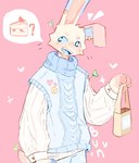 ambiguous_gender anthro black_eyes blue_sclera fur heterochromia pink_sclera slim_ambiguous slim_anthro solo white_body white_fur bunonthemoon lagomorph leporid mammal rabbit 2023