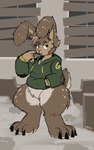 ambiguous_gender bottomless clothed clothing paws thick_thighs run_rabbit_bounce hutch lagomorph leporid mammal rabbit hi_res