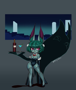 animal_ears animal_nose armwear black_armwear black_clothing black_footwear black_leotard black_shoes bow_tie breasts bunny_costume cleavage clothed clothing costume cuffs_(clothing) eyelashes female footwear front_view fur green_hair grey_background grey_body grey_clothing grey_fur grey_legwear grey_thigh_highs hair inner_ear_fluff legwear leotard long_sleeves looking_at_viewer navel_outline pupils purple_eyes red_bow_tie short_hair short_stack simple_background slit_pupils solo thick_thighs thigh_highs toothpick tuft wide_hips bluesparrow league_of_legends riot_games tencent vex_(lol) humanoid yordle hi_res