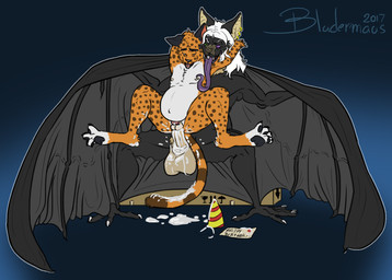 anal anal_penetration anthro balls bat_nose big_balls big_penis black_body black_fur blue_eyes bodily_fluids box claws container cum cum_in_ass cum_inflation cum_inside cum_on_fur duo ear_piercing erection feet from_behind_position fur genital_fluids genitals hair heterochromia inflation licking lips long_tongue male male/male male_penetrated male_penetrating male_penetrating_male membrane_(anatomy) membranous_wings nipples nude on_lap open_mouth penetration penis piercing sex sitting sitting_on_lap smile teeth toes tongue tongue_out tuft white_hair wings bludermaus bludermaus_(character) bat leaf-nosed_bat mammal microbat vampire vampire_bat yangochiropteran 2017 colored digital_media_(artwork) signature