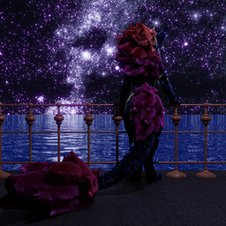 ambiguous_gender anthro black_body black_fur floor fur leaning leaning_forward looking_away night purple_body purple_fur railing reflection sea sky solo standing stone_floor stripes tail tile tile_floor water yellow_stripes skittally blender_cycles orchid_(skittally) novabeast 1:1 3d_(artwork) absurd_res blender_(artwork) digital_media_(artwork) hi_res