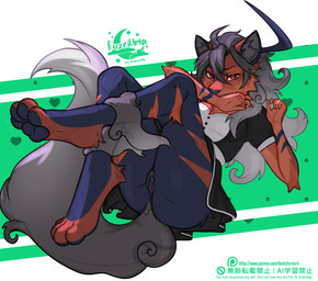 anthro anus biped blush breasts butt claws clothed clothed_anthro clothed_female clothing feet female fingers fur genitals hair horn looking_at_viewer paws pokemorph rear_view solo tail text toes vulva fleet-foot nintendo pokemon arcanine generation_1_pokemon pokemon_(species) 2026 digital_drawing_(artwork) digital_media_(artwork) url