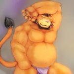 anthro male slightly_chubby slightly_chubby_male solo laohu lifewonders tokyo_afterschool_summoners arsalan_(tas) felid lion mammal pantherine 1:1 hi_res