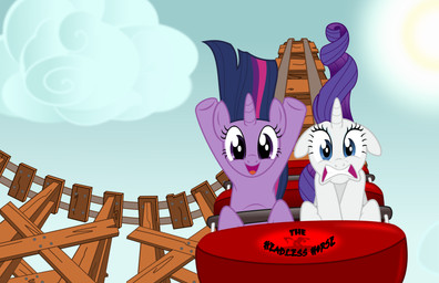 amusement_ride cloud duo female feral fur hair horn multicolored_hair outside purple_body purple_fur purple_hair rail railway_track roller_coaster sky sun tail two_tone_hair wood blackgryph0n friendship_is_magic hasbro my_little_pony mythology rarity_(mlp) twilight_sparkle_(mlp) equid equine mammal mythological_creature mythological_equine unicorn absurd_res hi_res