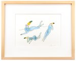 anthro blue_body butt female lying on_front solo lisa_hanawalt netflix tuca_and_bertie tuca_(tuca_and_bertie) avian bird ramphastos toco_toucan toucan painting_(artwork) traditional_media_(artwork)