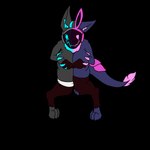 alternate_color anthro bunny_costume clothing costume crossgender fake_ears fake_rabbit_ears female heart_eyes heart_symbol legwear machine mtf_crossgender protogen_visor solo stockings transformation virus worldbuilding biohound protogen 1:1 absurd_res alpha_channel hi_res