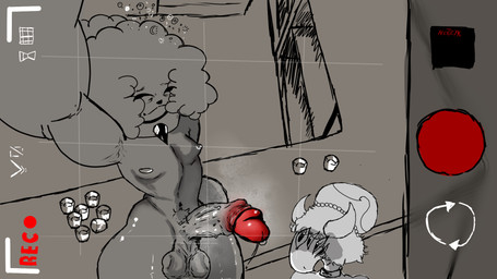 anthro balls big_balls big_butt big_penis butt duo erection genitals hair humanoid_genitalia humanoid_penis looking_at_viewer male nipples nude penis simple_background smile nocktzyk 16:9 digital_media_(artwork) hi_res widescreen