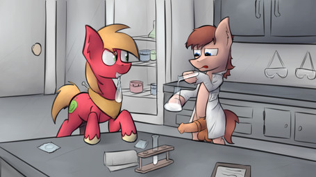 balls bodily_fluids condom cum duo erection feral filled_condom genital_fluids genitals hair male penis science sexual_barrier_device marsminer friendship_is_magic hasbro my_little_pony andy_poney big_macintosh_(mlp) earth_pony equid equine horse mammal pony 2015 digital_media_(artwork) hi_res