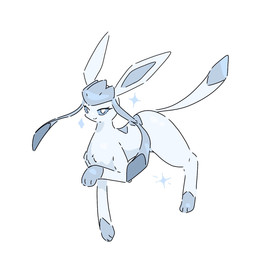 ambiguous_gender blue_body blue_eyes blue_fur dipstick_tail feral fur fur_markings gloves_(marking) leg_markings looking_at_viewer markings narrowed_eyes paws pointy_ears raised_paw simple_background smile socks_(marking) solo sparkles tail tail_markings white_background kickhopper123 nintendo pokemon eeveelution generation_4_pokemon glaceon pokemon_(species) 2026 digital_drawing_(artwork) digital_media_(artwork) hi_res