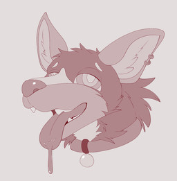 anthro bodily_fluids collar drooling drooling_tongue hypnosis hypnotic_eyes male mind_control saliva solo tongue tongue_out brick_break_after_dark canid canine canis domestic_dog mammal headshot_portrait hi_res portrait