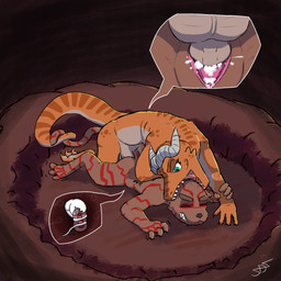 aggressive_fertilization anthro arm_on_back balls bite blush blush_lines bodily_fluids clenched_teeth clitoris countershading cum cum_in_vagina cum_inside dominant dominant_male duo entwined_tails eyes_closed female from_behind_position genital_fluids genitals hand_on_arm head_in_mouth imminent_bite impregnation interspecies interspecies_impregnation lying male male/female markings multicolored_body nest nude on_front open_mouth orange_body orange_scales orgasm ovum ovum_bite penetration penis pinned rough_sex scales scruff_bite sex sperm_cell sperm_dominating_ovum tail tail_coil teeth tight_fit toony two_tone_body urethra vaginal vaginal_penetration vulva samdellsmith kobold mammal mustelid scalie 1:1 2025 digital_media_(artwork) hi_res