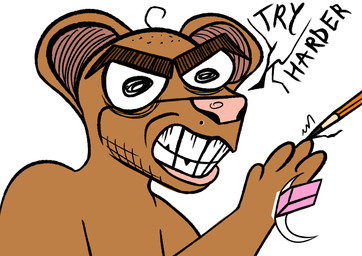 angry anthro bald clenched_teeth fingers lips male solo standing teeth toony toony_expression toony_eyes eyescutout canid canine canis domestic_dog mammal colored hi_res meme