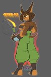 anthro breasts brown_body brown_fur brown_hair butt clothing dagger female footwear fur hair melee_weapon muscular muscular_anthro muscular_female nipple_outline rear_view side_boob socks solo stirrup_socks weapon shyning_fingah dog_knight_rpg rory_(ceehaz) canid canine canis dobermann domestic_dog mammal pinscher 2023 hi_res