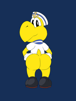 1-up_mushroom anthro butt clothing coin fungus gloves handwear male mushroom one_eye_closed sailor_uniform shaking_butt solo super_star uniform wink yellow_body nightdazed mario_bros mario_kart mario_kart_world nintendo koopa_troopa_(sailor) koopa koopa_troopa reptile scalie starman_(mario) tortoise turtle 3:4 animated hi_res loop