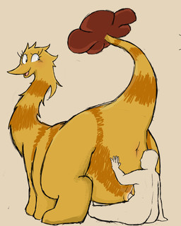 6_legs animal_genitalia animal_vulva anthro anus anus_blush beak bestiality crouching_reverse_cowgirl duo eyelashes faceless_character faceless_male featureless_face female female_feral feral flower flower_tail fur genitals hand_on_butt larger_female larger_feral looking_at_another looking_at_partner looking_back male male/female male_anthro markings open_mouth penetration penile penile_penetration penis penis_in_vagina plant raised_tail red_flower shaggy_fur sitting sitting_on_ground size_difference smaller_human smaller_male striped_body striped_fur striped_markings striped_neck striped_tail stripes tail tail_anus tail_markings tailbutt vaginal vaginal_penetration vulva yellow_body yellow_fur holemann island_of_dr_morose square_butterfly_interactive anon nessie_(island_of_dr_morose) human mammal unknown_species hi_res
