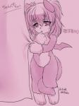 anthro female hair kemono long_hair scared short_hair solo young young_anthro ehime_mikan domestic_cat felid feline felis mammal 3:4